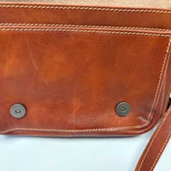 DIVINA FIRENZE Lola Leather Crossbody Bag Brown - Picture 6 of 8